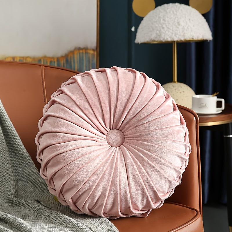 Velvet Pumpkin Round Cushion for Home Decor