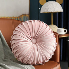Velvet Pumpkin Round Cushion for Home Decor