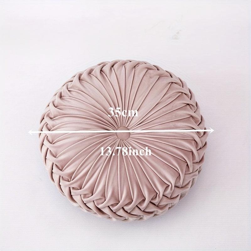 Velvet Pumpkin Round Cushion for Home Decor