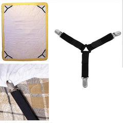 4pcs Bed Sheet Holders Straps Sheet Keepers Bed Sheet Clips Adjustable Triangle