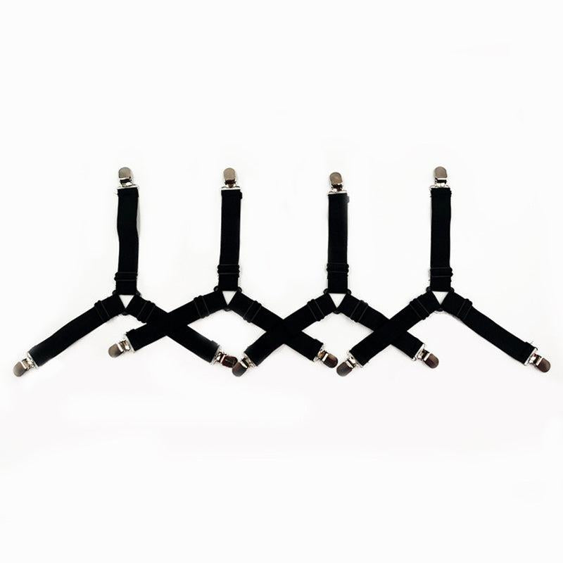 4pcs Bed Sheet Holders Straps Sheet Keepers Bed Sheet Clips Adjustable Triangle