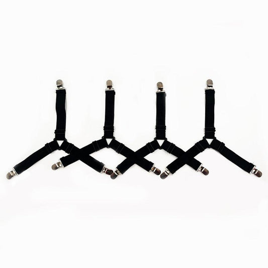 4pcs Bed Sheet Holders Straps Sheet Keepers Bed Sheet Clips Adjustable Triangle