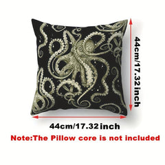 Octopus Print Pillow Cases 17x32in Cushion Cover For Sofa, Home Decor