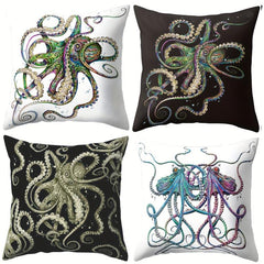 Octopus Print Pillow Cases 17x32in Cushion Cover For Sofa, Home Decor
