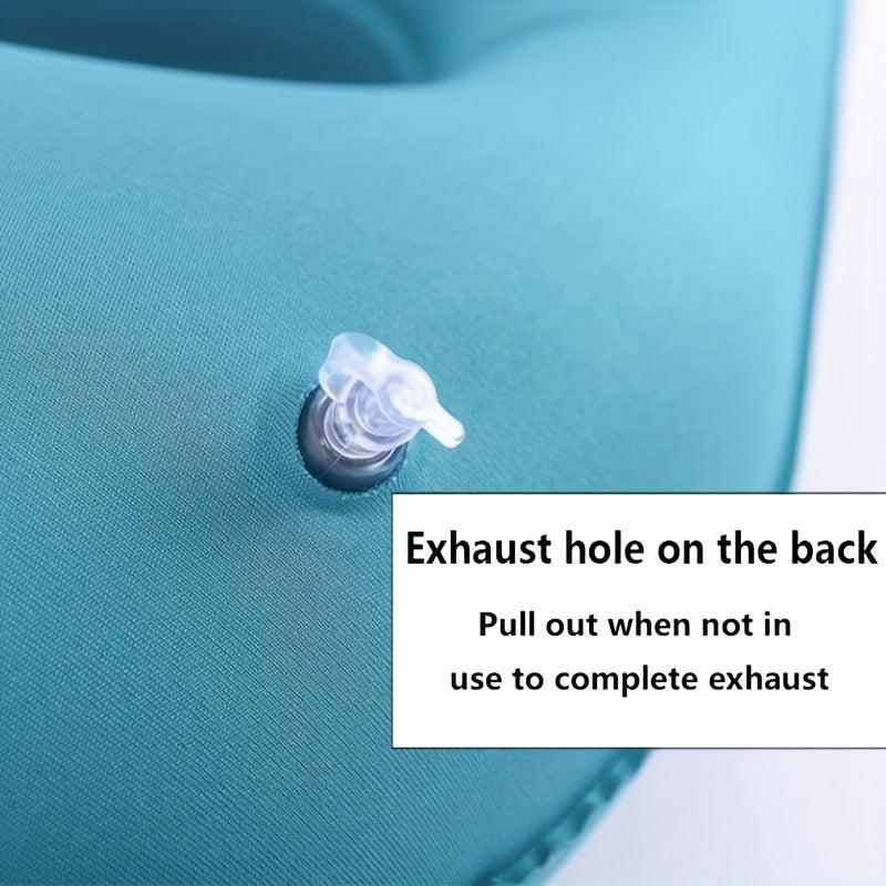 Inflatable U Shaped Travel Pillow with Pressing Function