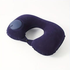 Inflatable U Shaped Travel Pillow with Pressing Function
