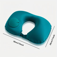 Inflatable U Shaped Travel Pillow with Pressing Function