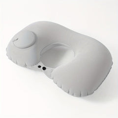 Inflatable U Shaped Travel Pillow with Pressing Function
