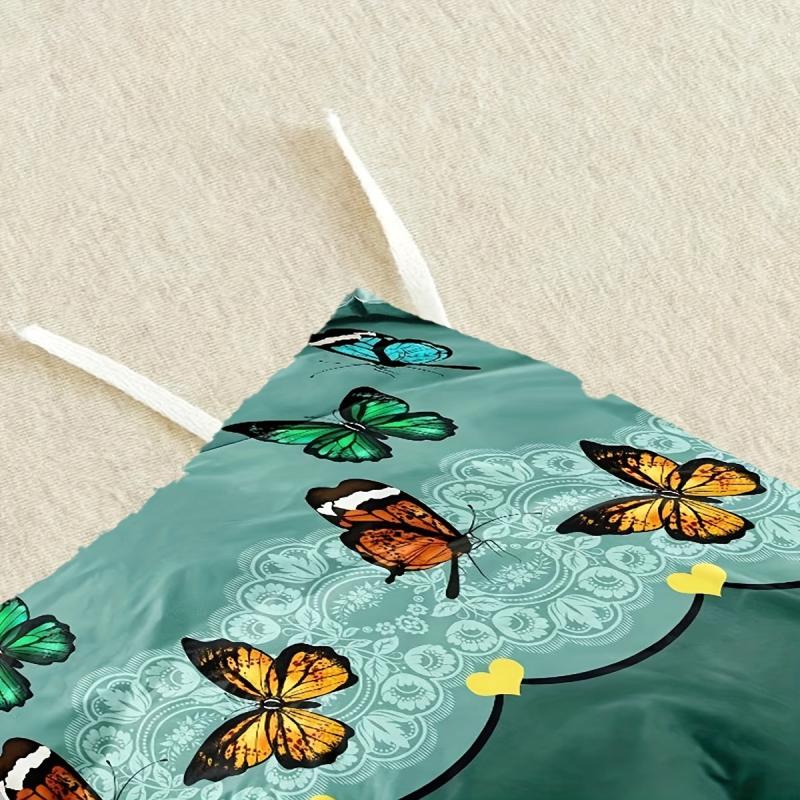 Butterfly Pattern Duvet Cover Set Soft Comfortable Breathable Bedding