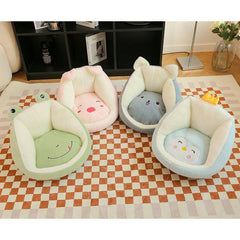 Soft Plush Cartoon Animal Sofa Seat for Babies and Adults
