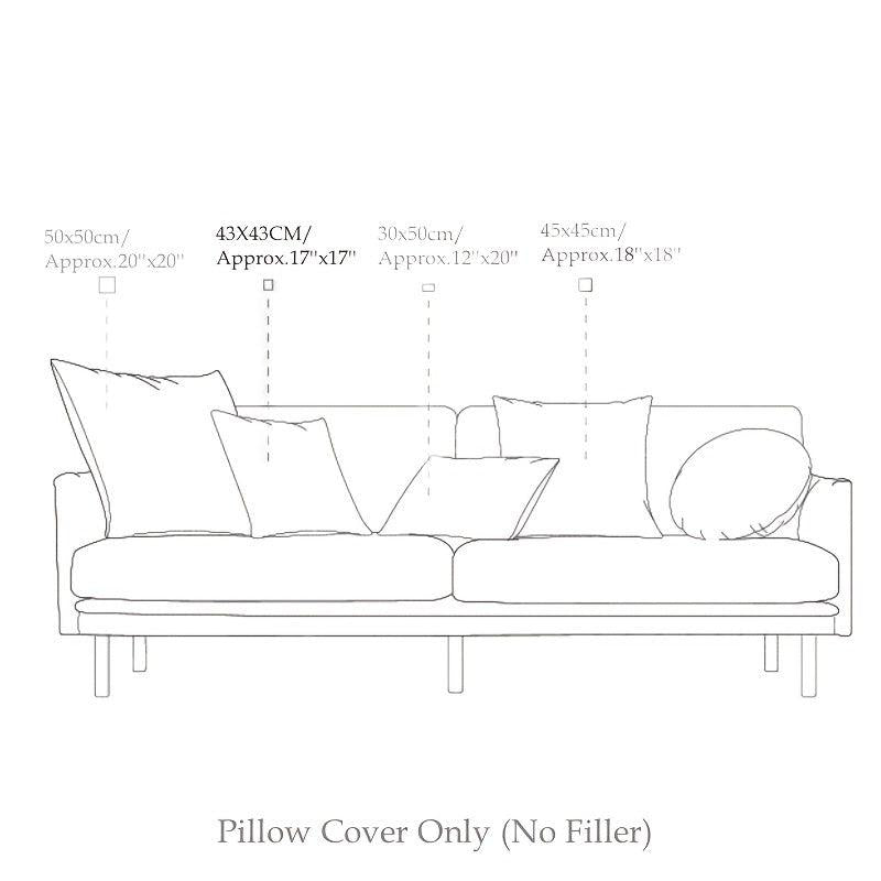 2pcs Golden Plush Faux Fur Cushion Cover 17x17 Inches
