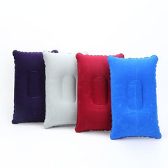 Outdoor Inflatable Pillow Travel Neck Support Pillow Flocking Pressure Pillow