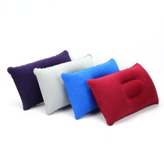 Outdoor Inflatable Pillow Travel Neck Support Pillow Flocking Pressure Pillow