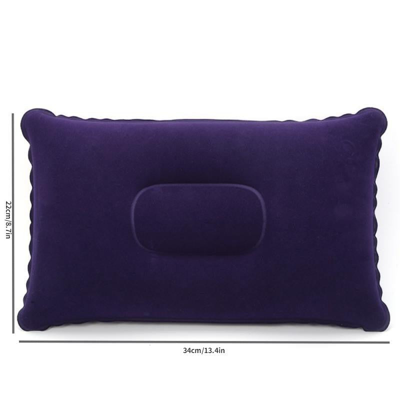 Outdoor Inflatable Pillow Travel Neck Support Pillow Flocking Pressure Pillow