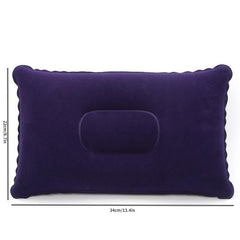 Outdoor Inflatable Pillow Travel Neck Support Pillow Flocking Pressure Pillow