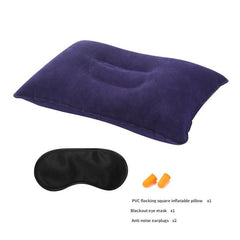 Outdoor Inflatable Pillow Travel Neck Support Pillow Flocking Pressure Pillow