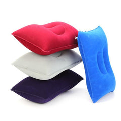 Outdoor Inflatable Pillow Travel Neck Support Pillow Flocking Pressure Pillow