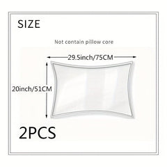 2pcs Plush Stripe Pattern Pillow Case Warm In Winter Multiple Colors