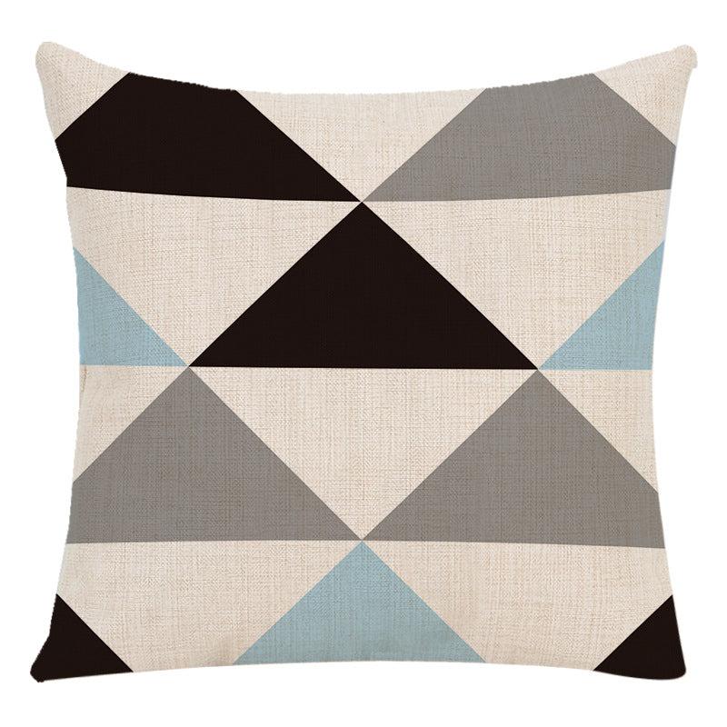 Nordic Style Geometry Linen Pillow Case Sofa Cushion