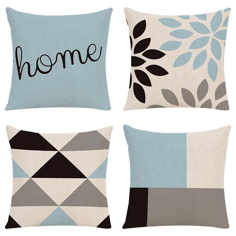 Nordic Style Geometry Linen Pillow Case Sofa Cushion