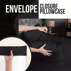 4pcs Brushed Style Bedding Set Solid Soft Fitted Sheet & Flat Sheet