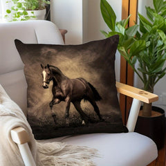 Horse Printed Throw Pillow Cover 18x18in