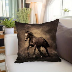 Horse Printed Throw Pillow Cover 18x18in