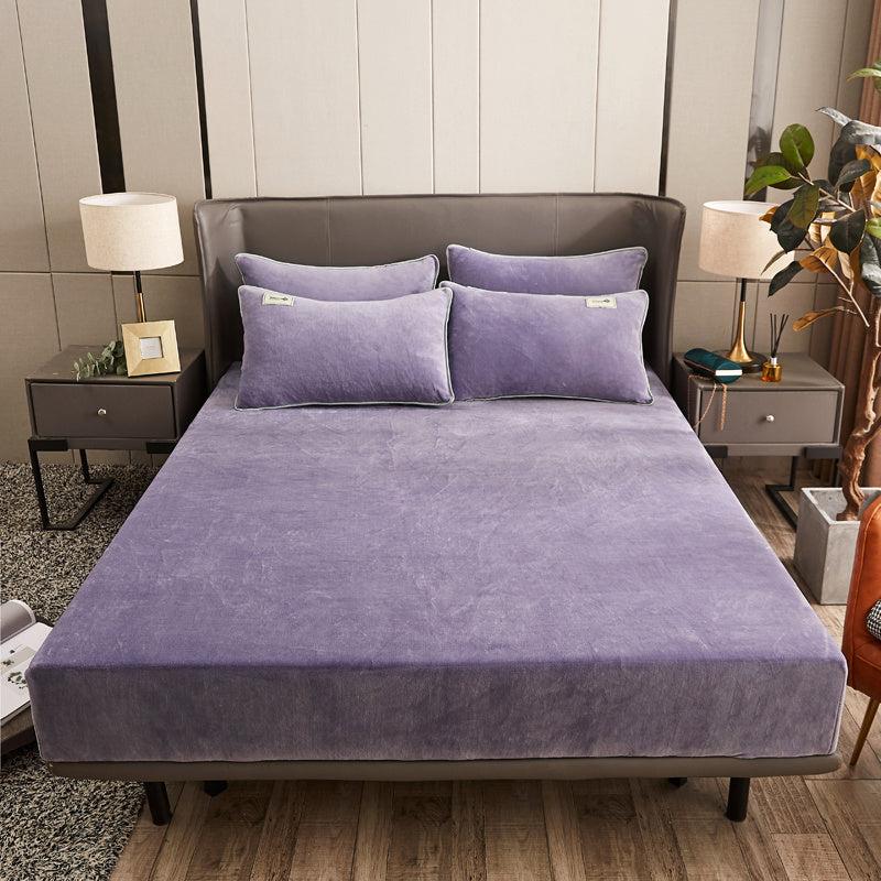 Soft Fleece Fitted Sheet for Bedroom and Hotel, Dustproof, Hypoallergenic