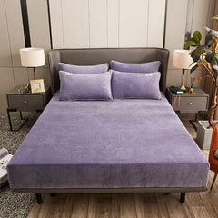 Soft Fleece Fitted Sheet for Bedroom and Hotel, Dustproof, Hypoallergenic