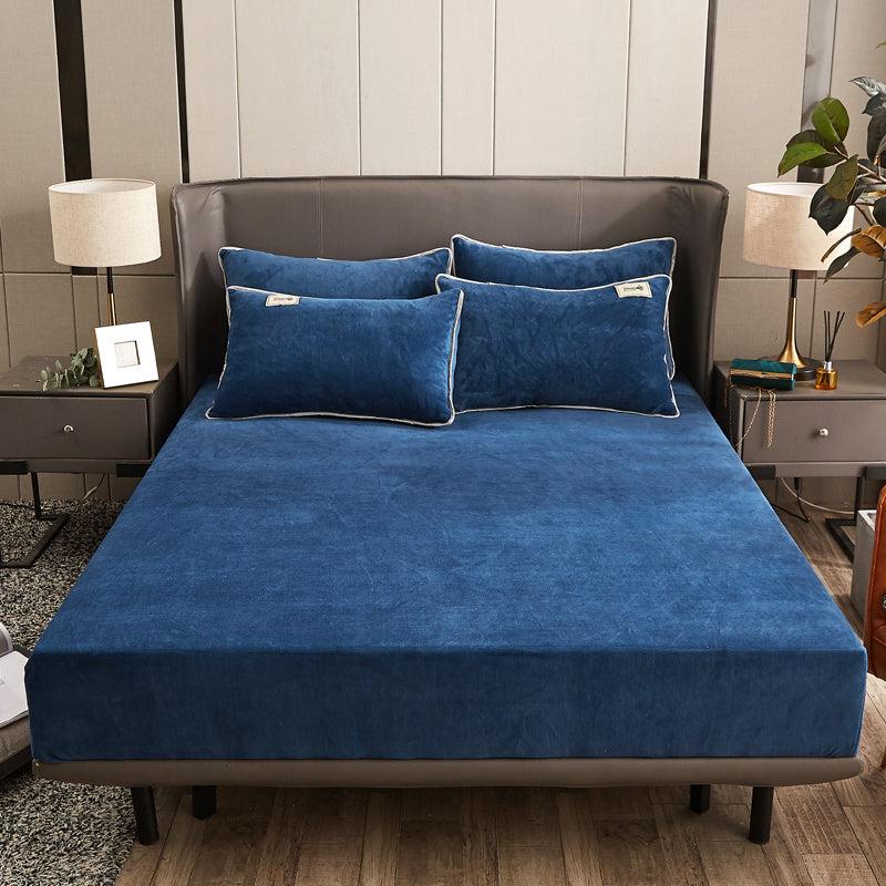 Soft Fleece Fitted Sheet for Bedroom and Hotel, Dustproof, Hypoallergenic