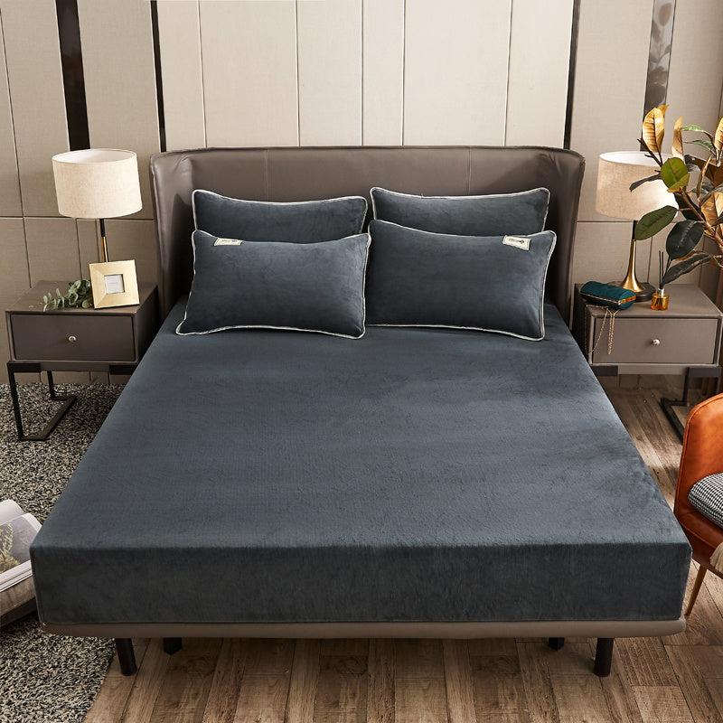 Soft Fleece Fitted Sheet for Bedroom and Hotel, Dustproof, Hypoallergenic