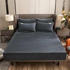 Soft Fleece Fitted Sheet for Bedroom and Hotel, Dustproof, Hypoallergenic