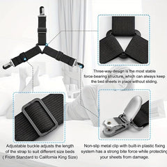 4pcs Sheet Straps Sheet Holders Easy To Install Sheet Straps Fitted Sheet Clips