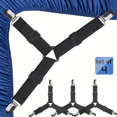 4pcs Sheet Straps Sheet Holders Easy To Install Sheet Straps Fitted Sheet Clips