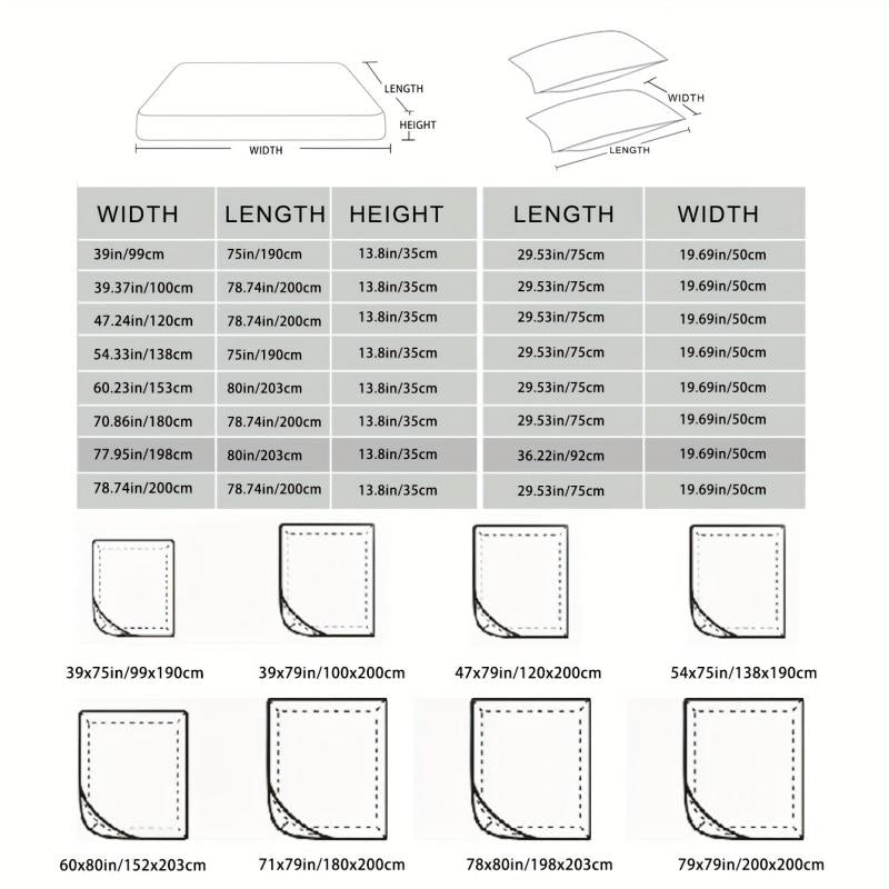 3pcs Waterproof Mattress Protector Thickened Mattress Cover Pillowcases
