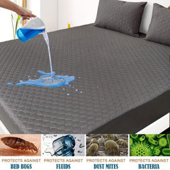 3pcs Waterproof Mattress Protector Thickened Mattress Cover Pillowcases