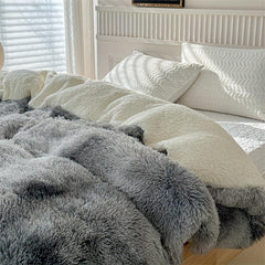 Thickened Warm Plush Lamb Velvet Duvet Solid Plush Faux Fur Down Comforter