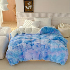 Thickened Warm Plush Lamb Velvet Duvet Solid Plush Faux Fur Down Comforter