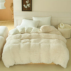 Thickened Warm Plush Lamb Velvet Duvet Solid Plush Faux Fur Down Comforter