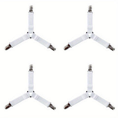 4PCS Triangle Bed Sheet Holder Elastic Suspenders Bed Sheet Straps