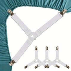 4PCS Triangle Bed Sheet Holder Elastic Suspenders Bed Sheet Straps