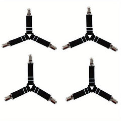 4PCS Triangle Bed Sheet Holder Elastic Suspenders Bed Sheet Straps