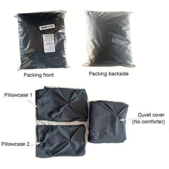 Pinch Pleated Duvet Cover Set Microfiber Comforter Cover