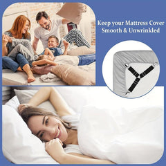 5pcs Triangle Bed Sheet Fixers Adjustable Elastic Sofa Tablecloth Fixing Belt