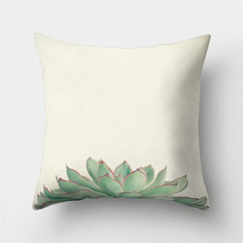 Succulents Plants Throw Pillow Case 32 x 17 Inches