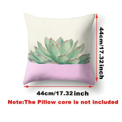 Succulents Plants Throw Pillow Case 32 x 17 Inches