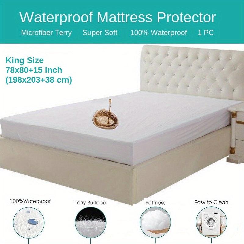 Waterproof Mattress Protector Soft Comfortable Breathable Microfiber Cover