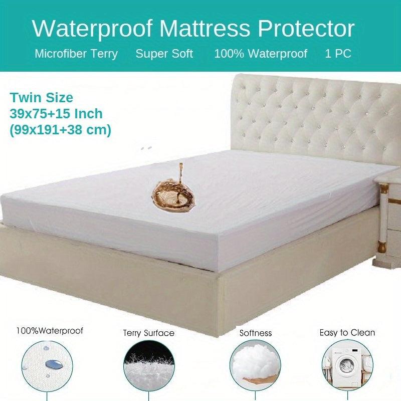 Waterproof Mattress Protector Soft Comfortable Breathable Microfiber Cover