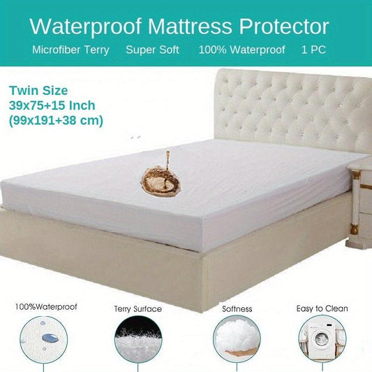Waterproof Mattress Protector Soft Comfortable Breathable Microfiber Cover