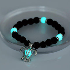 Turtle Pendant Bracelet With Luminous Beads
